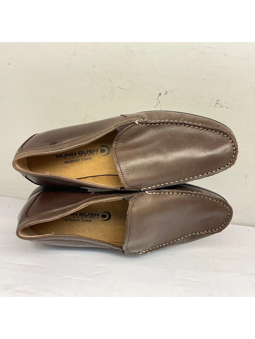 Nunn Bush Men's Glenwood Casual Loafers 84514-200 Brown Leather Size 9W